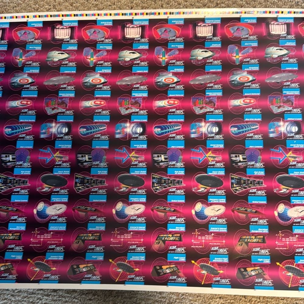 Star Trek The Next Generation cards set UNCUT cards collection - 2 sheets